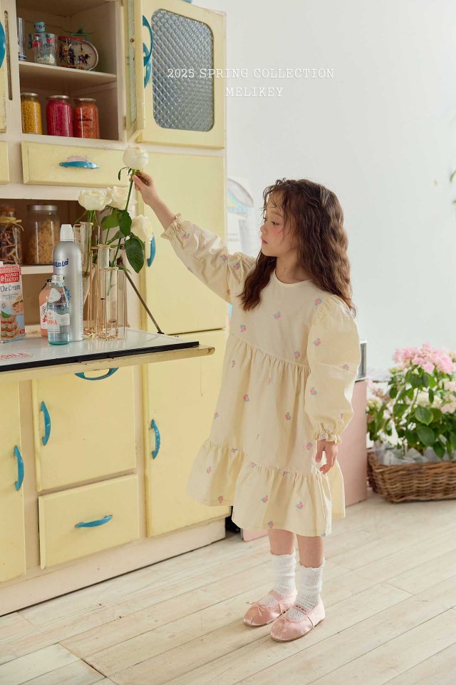 Melikey - Korean Children Fashion - #minifashionista - Jasmine Embroidery One-piece - 7