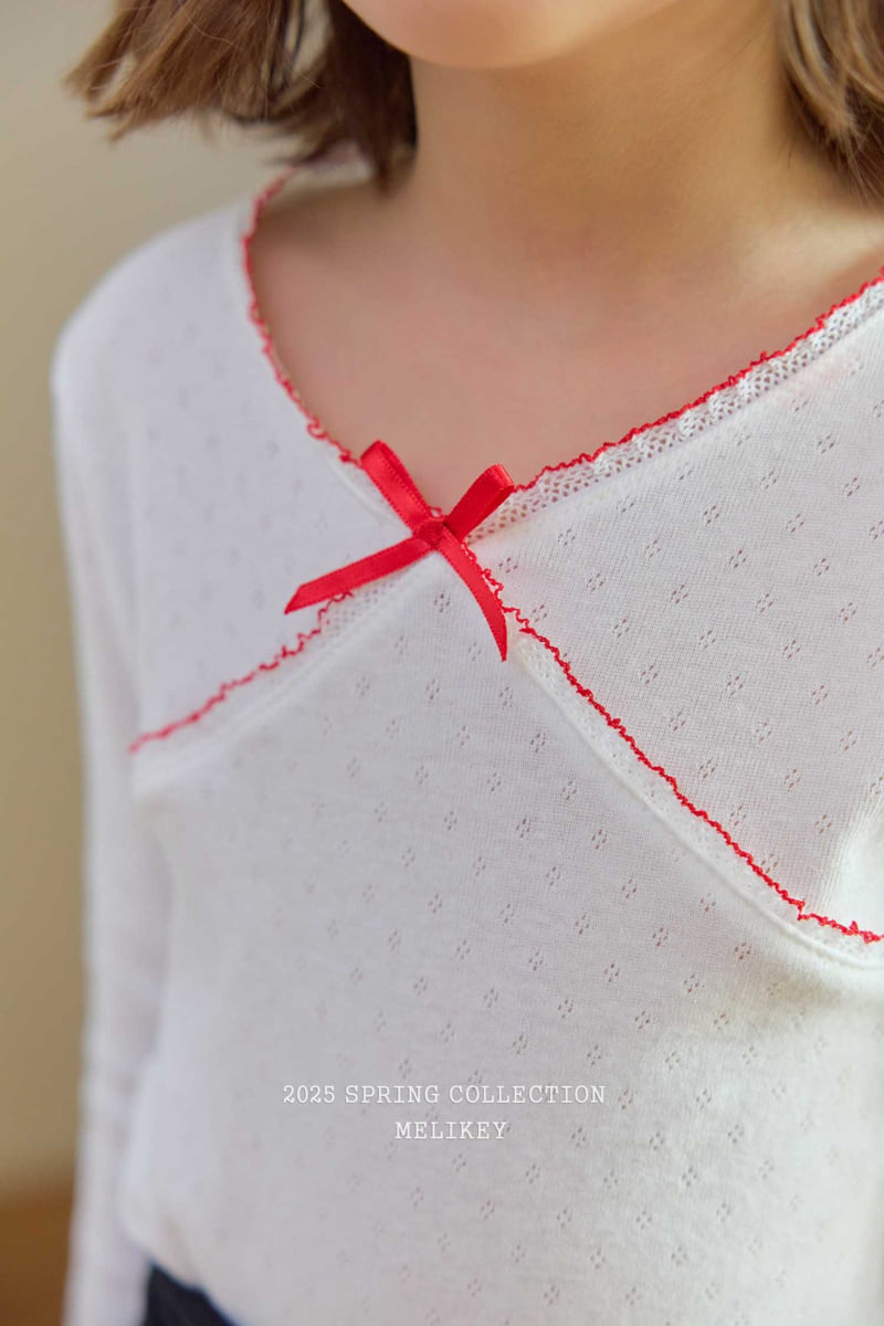 Melikey - Korean Children Fashion - #minifashionista - Dia Ribbon Tee - 9