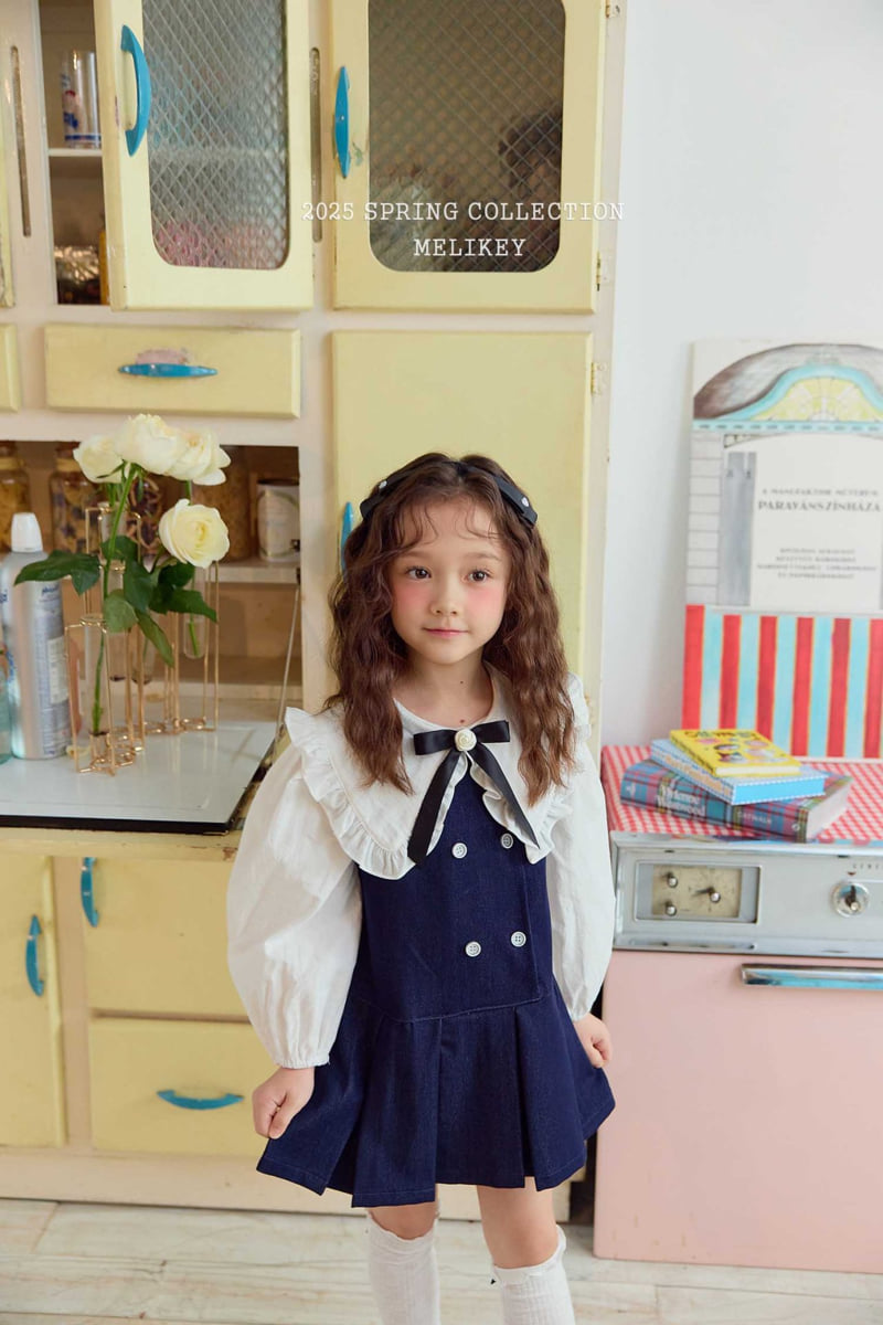 Melikey - Korean Children Fashion - #prettylittlegirls - Atte Denim One-piece - 3