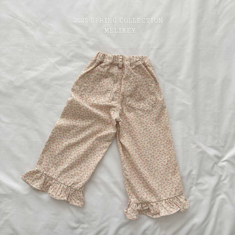 Melikey - Korean Children Fashion - #prettylittlegirls - Spring Flower Frill Pants - 10