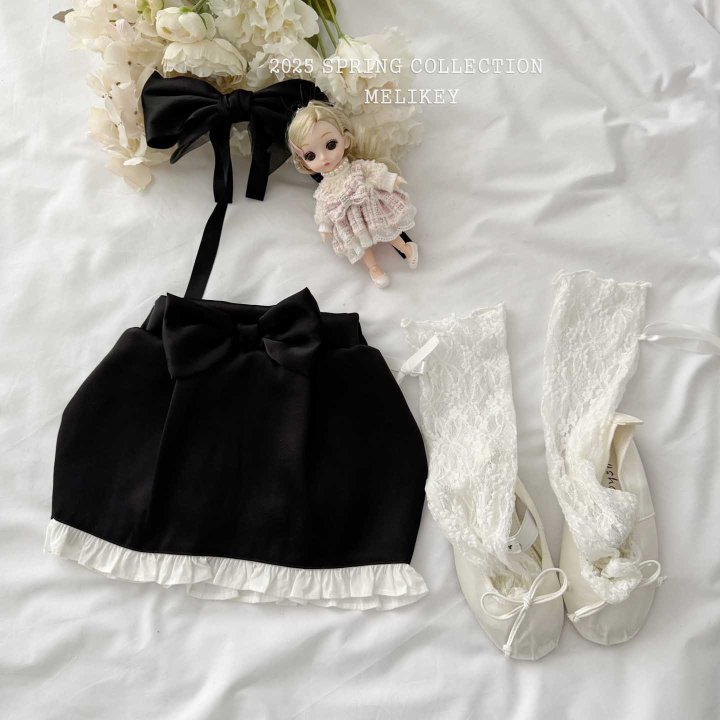 Melikey - Korean Children Fashion - #prettylittlegirls - Coco Ribbon Skirt - 5