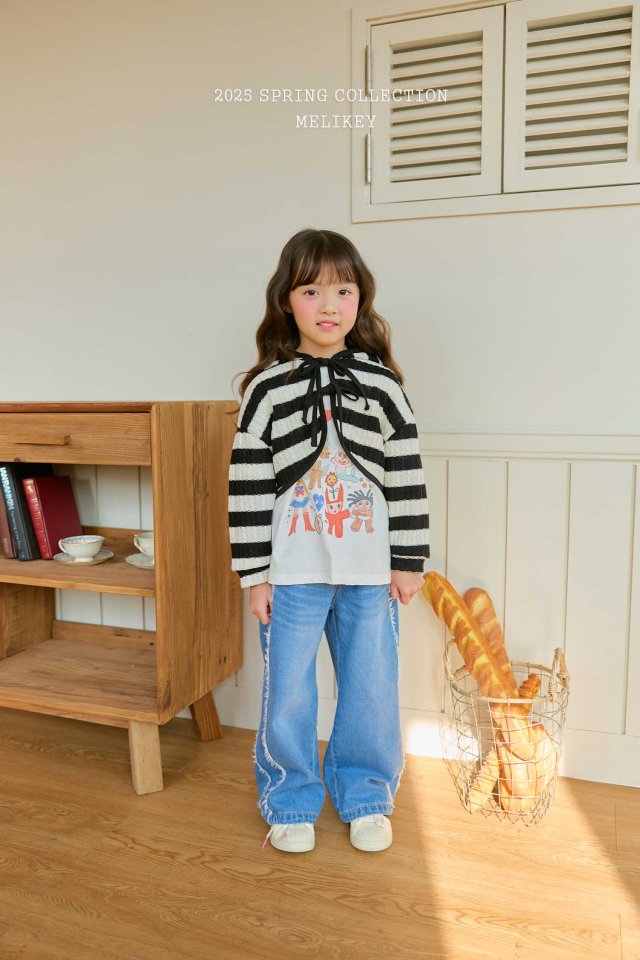 Melikey - Korean Children Fashion - #prettylittlegirls - Point Denim Pants - 3