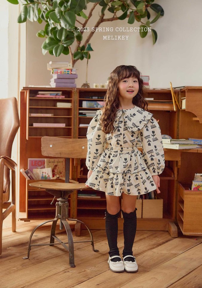 Melikey - Korean Children Fashion - #prettylittlegirls - Pin Coat Frill Blouse - 6