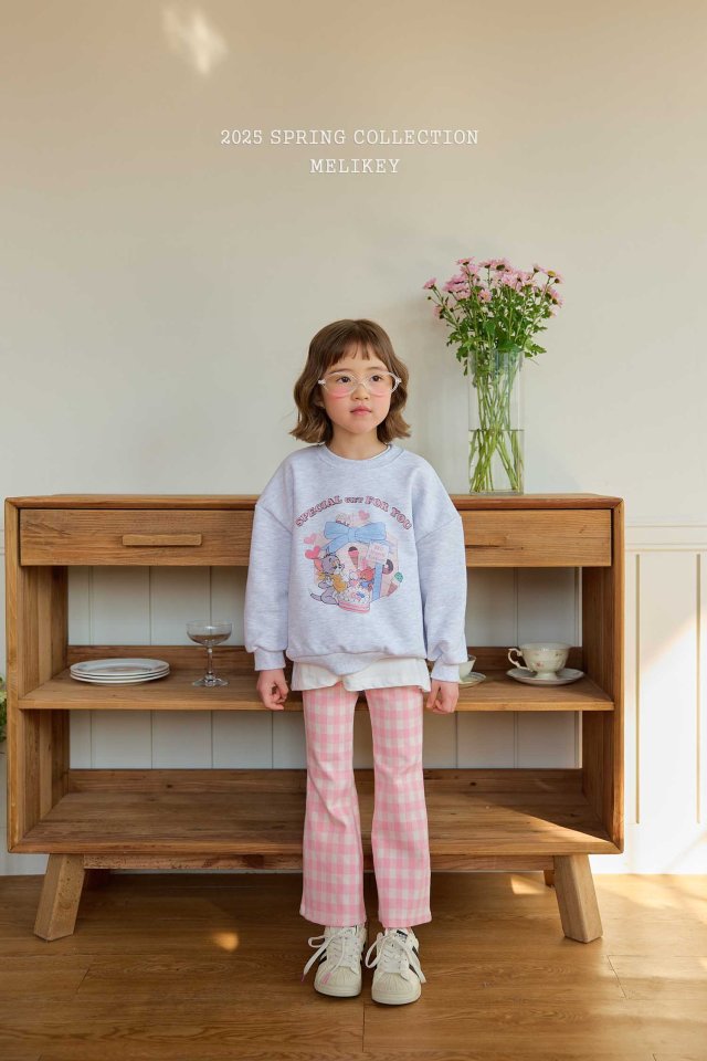 Melikey - Korean Children Fashion - #prettylittlegirls - Big Check Bootcut Pants - 2