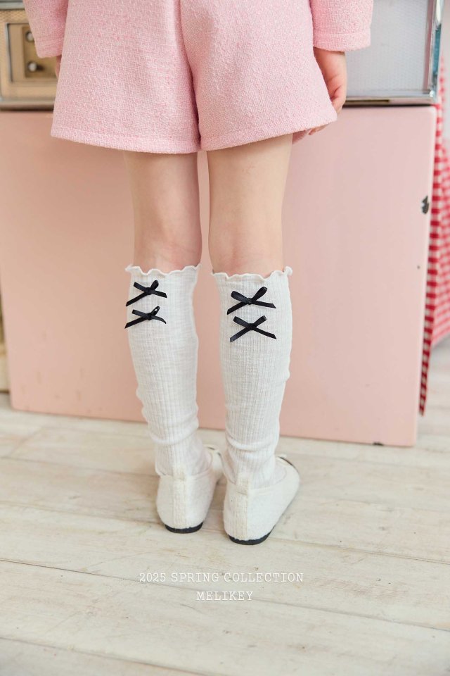 Melikey - Korean Children Fashion - #prettylittlegirls - Butterfly Ribbon Long Socks - 7
