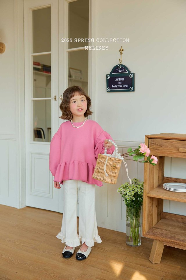 Melikey - Korean Children Fashion - #stylishchildhood - Spring Frill Bootcut Pants - 2