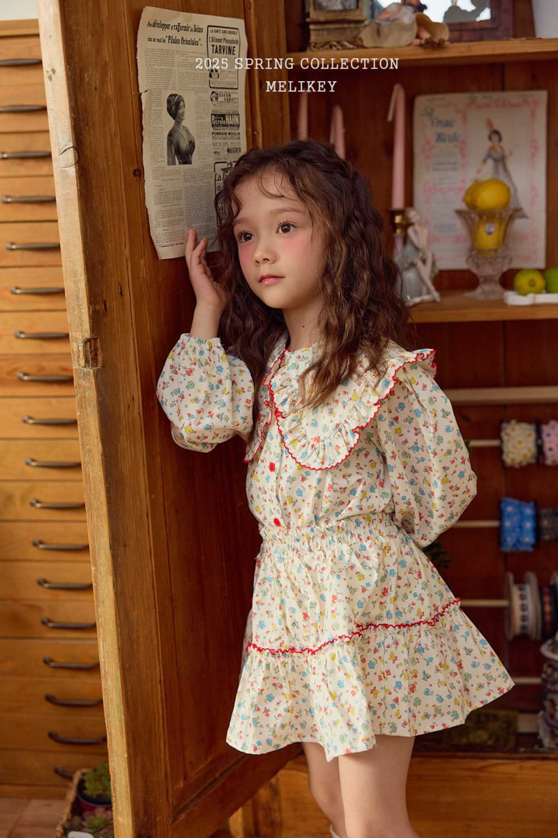 Melikey - Korean Children Fashion - #stylishchildhood - Pin Coat Frill Blouse - 9