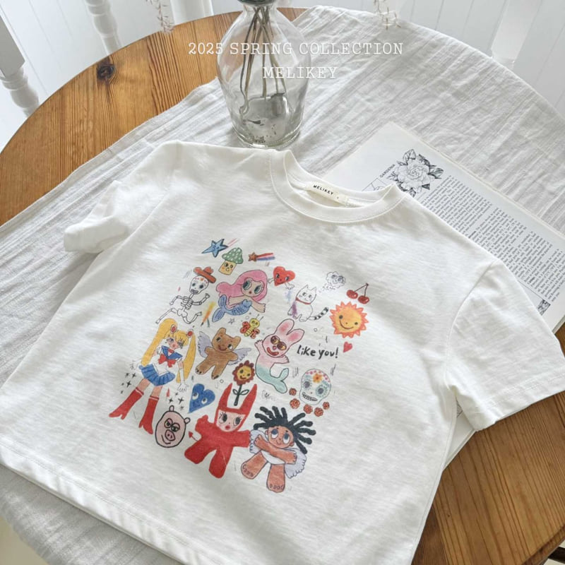 Melikey - Korean Children Fashion - #stylishchildhood - Sketch Short Sleeve Tee - 10
