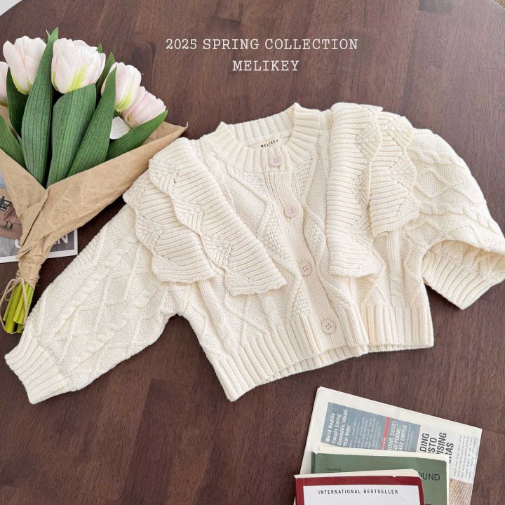 Melikey - Korean Children Fashion - #todddlerfashion - Pastel Frill Cardigan - 5