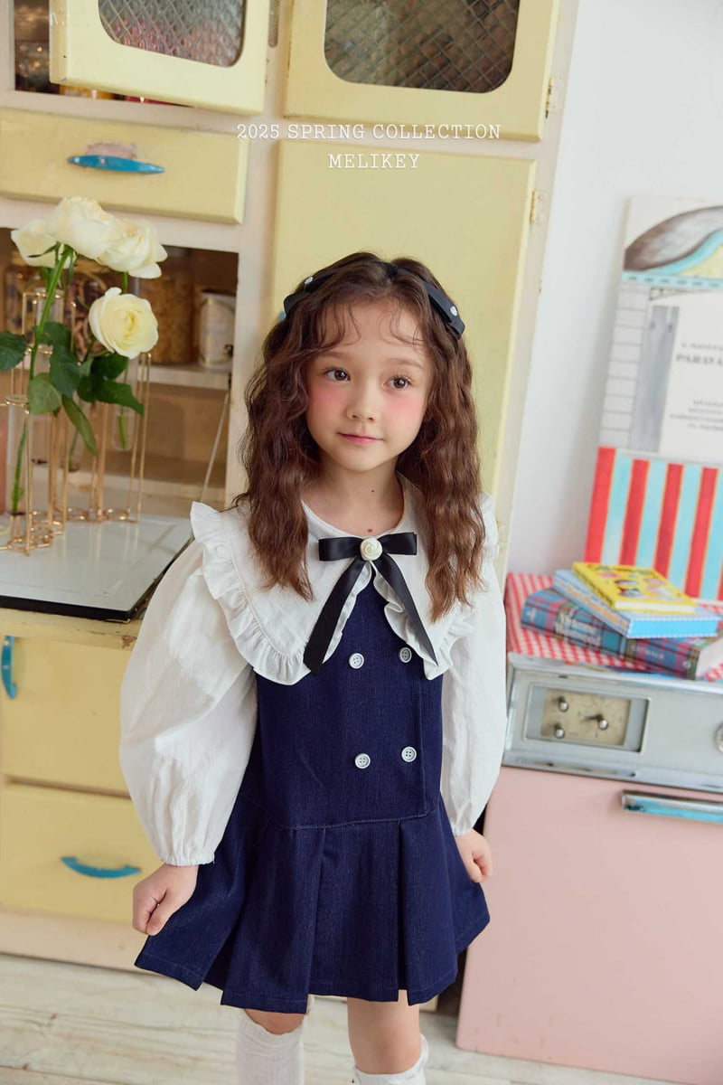 Melikey - Korean Children Fashion - #prettylittlegirls - Atte Denim One-piece - 4