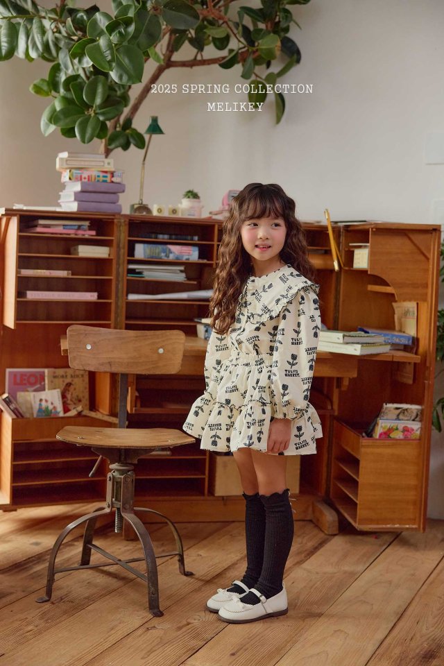 Melikey - Korean Children Fashion - #todddlerfashion - Pin Coat Frill Blouse - 7