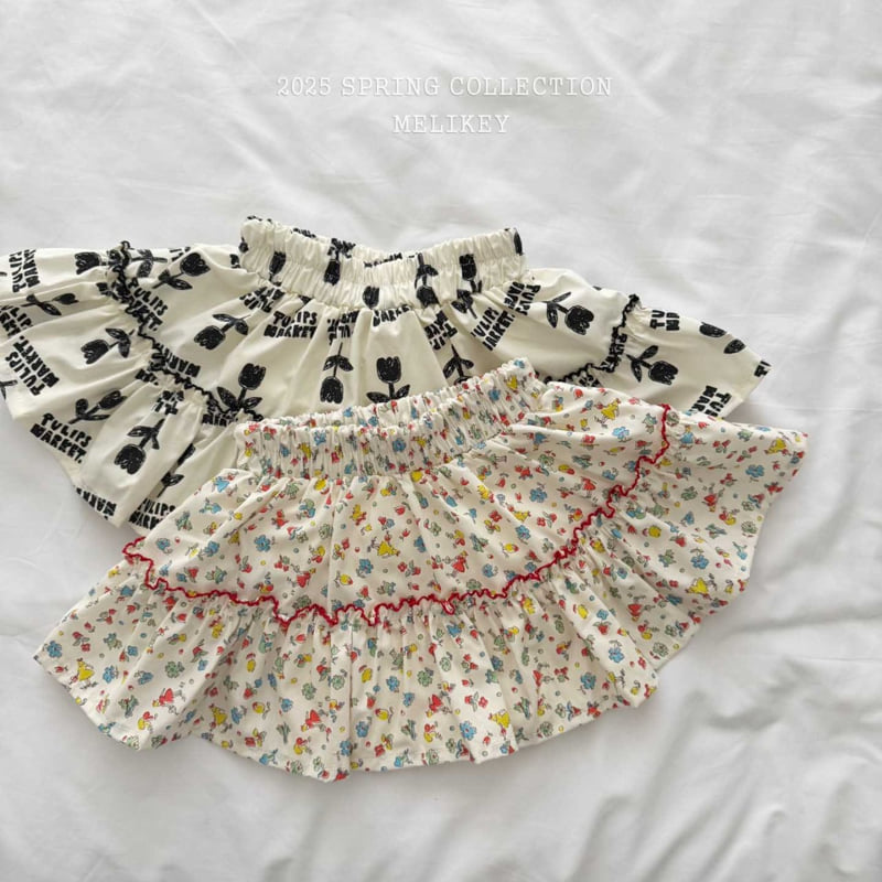 Melikey - Korean Children Fashion - #todddlerfashion - Garden Frill Skirt - 10