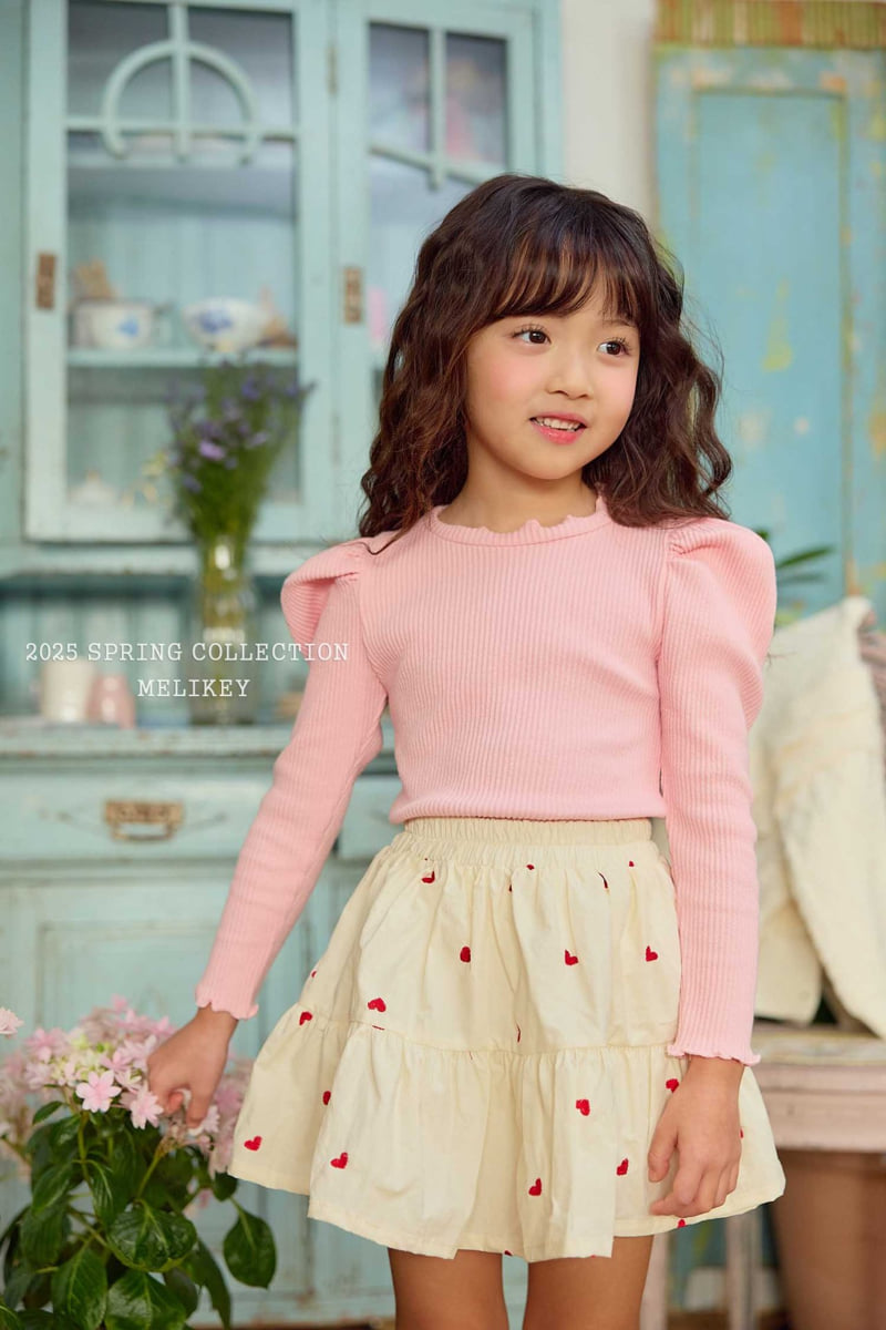 Melikey - Korean Children Fashion - #todddlerfashion - Ribbed Puff Tee - 9