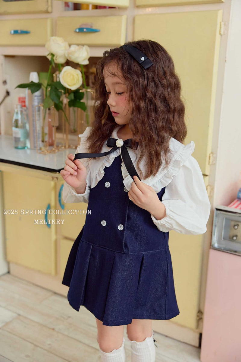 Melikey - Korean Children Fashion - #toddlerclothing - Atte Denim One-piece - 5