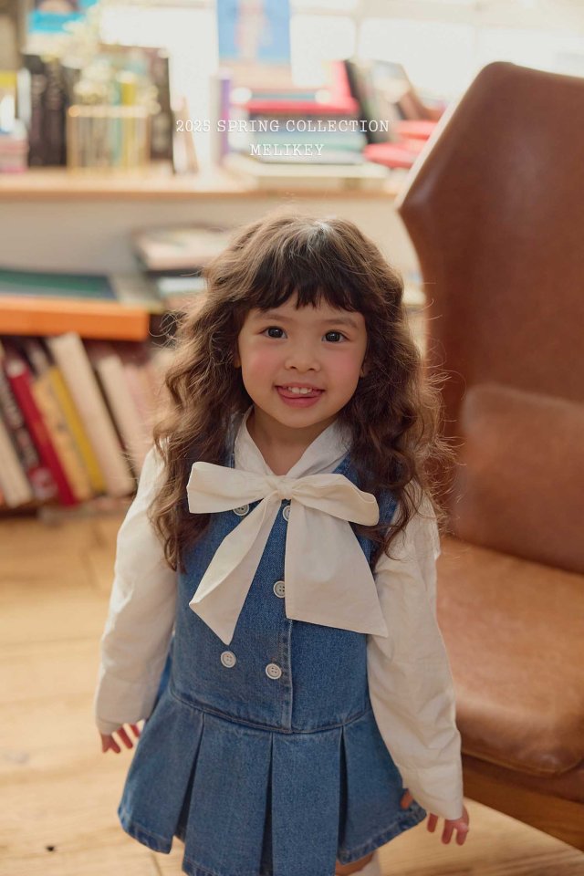 Melikey - Korean Children Fashion - #todddlerfashion - Atte Denim One-piece - 4