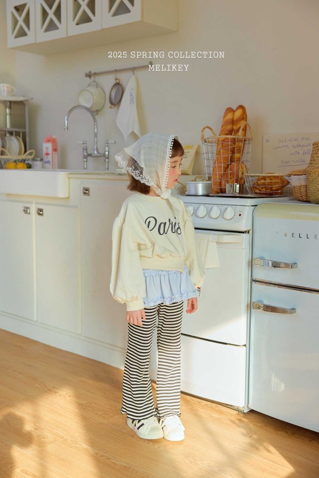 Melikey - Korean Children Fashion - #toddlerclothing - Paris Puff Sweatshirts - 2