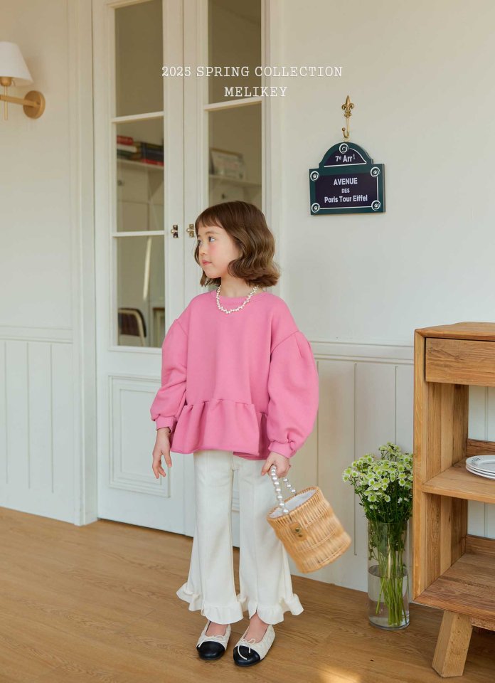 Melikey - Korean Children Fashion - #toddlerclothing - Spring Frill Bootcut Pants