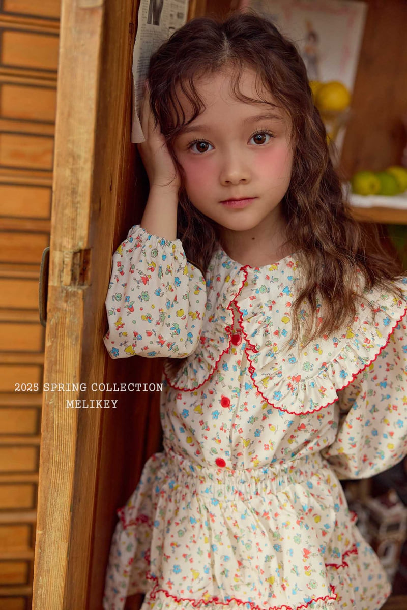 Melikey - Korean Children Fashion - #toddlerclothing - Pin Coat Frill Blouse - 8