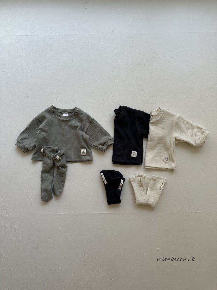 Mienbloom B - Korean Baby Fashion - #babyboutique - Bebe Waffle Tee - 3