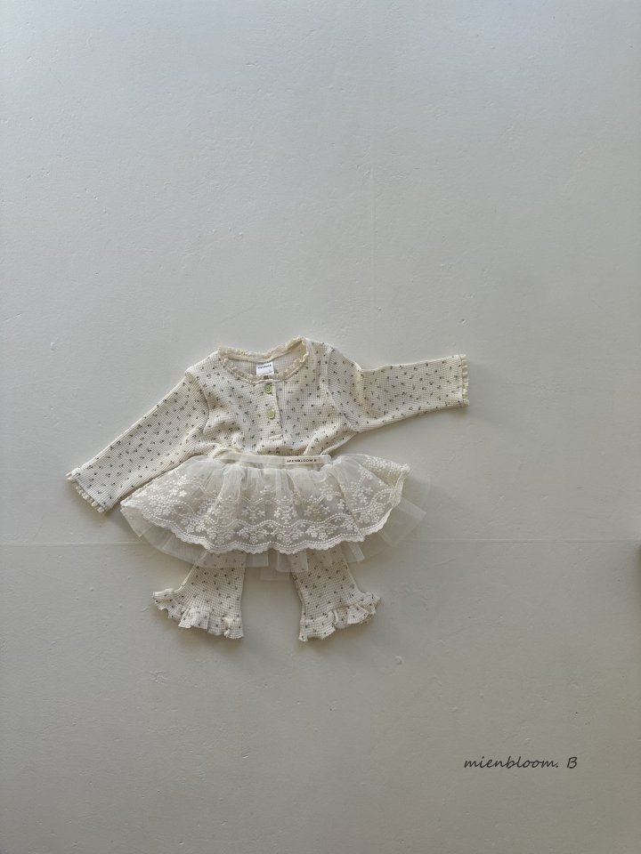 Mienbloom B - Korean Baby Fashion - #babyboutiqueclothing - Bebe Waffle Flower Tee - 7