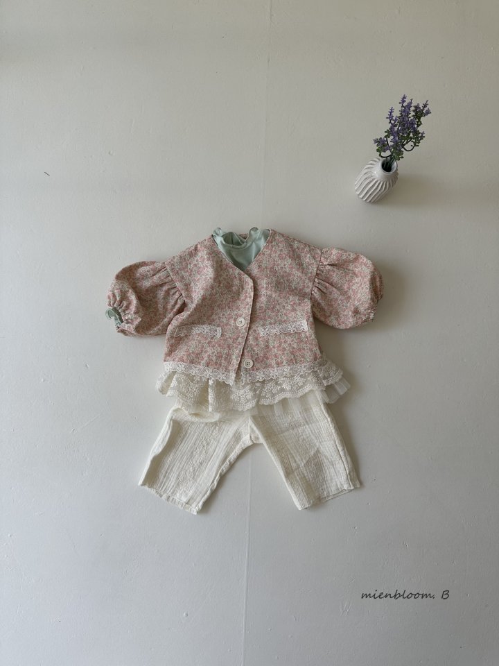 Mienbloom B - Korean Baby Fashion - #babyboutiqueclothing - Bebe Jour Embroidery Pants - 6