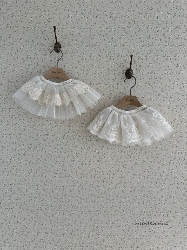 Mienbloom B - Korean Baby Fashion - #babyclothing - Bebe Mesh Lace Skirt