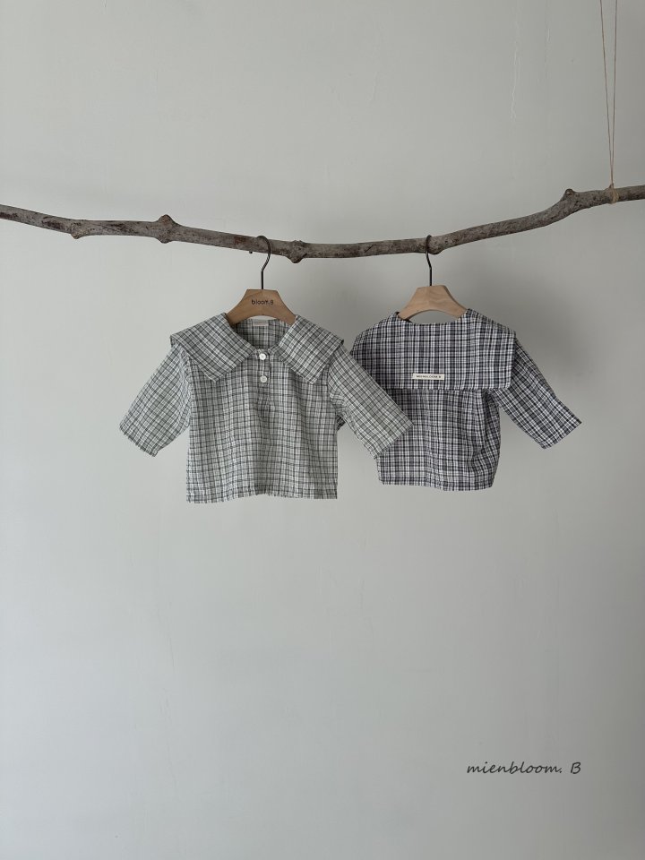 Mienbloom B - Korean Baby Fashion - #babyclothing - Bebe Check Porter Shirt - 10