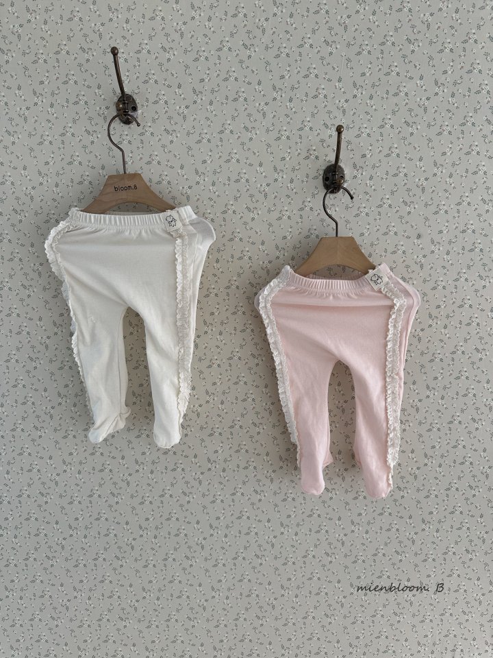 Mienbloom B - Korean Baby Fashion - #babygirlfashion - Bebe Frill Lace Foot Leggings - 3
