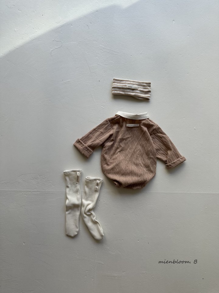 Mienbloom B - Korean Baby Fashion - #babygirlfashion - Bebe Knit Button Suit - 5