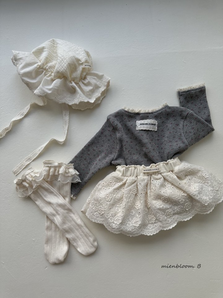 Mienbloom B - Korean Baby Fashion - #babylifestyle - Bebe Flower Lace Bloomer - 6