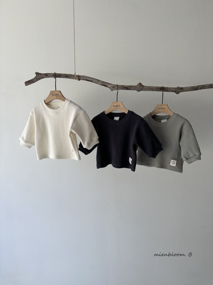 Mienbloom B - Korean Baby Fashion - #babylifestyle - Bebe Waffle Tee - 9