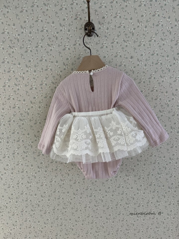 Mienbloom B - Korean Baby Fashion - #babyoninstagram - Bebe Mesh Lace Skirt - 6