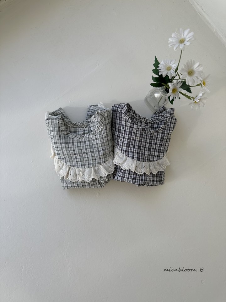 Mienbloom B - Korean Baby Fashion - #babyoninstagram - Bebe Checked Mini One-piece - 2