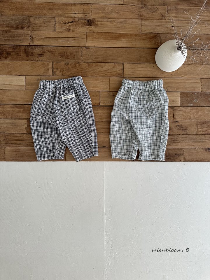 Mienbloom B - Korean Baby Fashion - #babyoninstagram - Bebe Checked Daily Pants