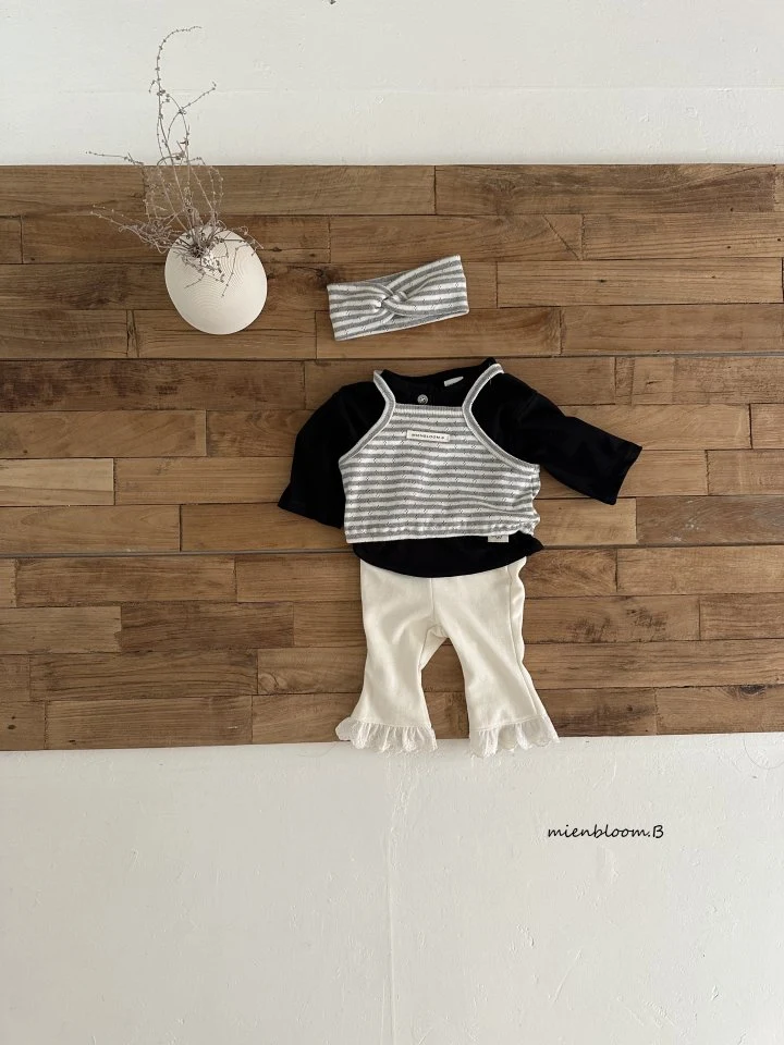 Mienbloom B - Korean Baby Fashion - #babyoninstagram - Bebe Les Bootcut Pants - 8