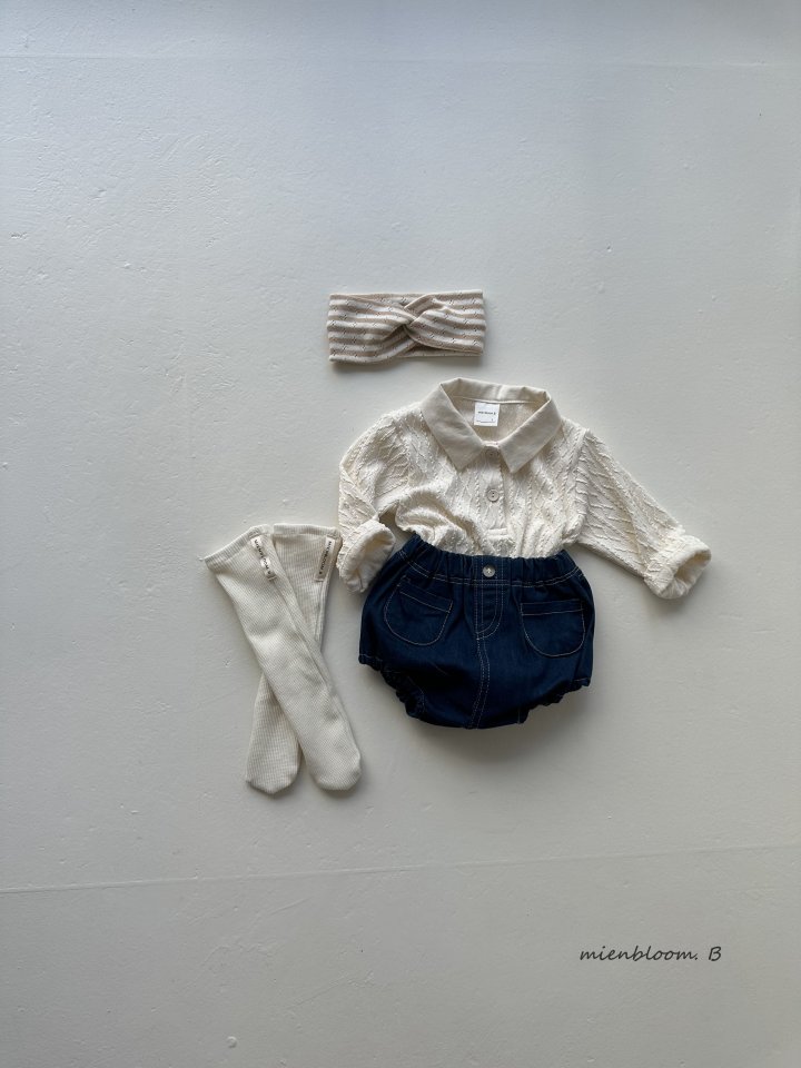 Mienbloom B - Korean Baby Fashion - #babyoninstagram - Bebe Knit Button Suit - 7