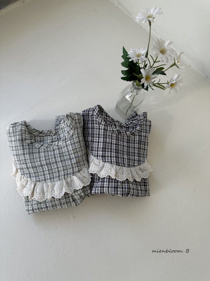 Mienbloom B - Korean Baby Fashion - #babyootd - Bebe Checked Mini One-piece - 3