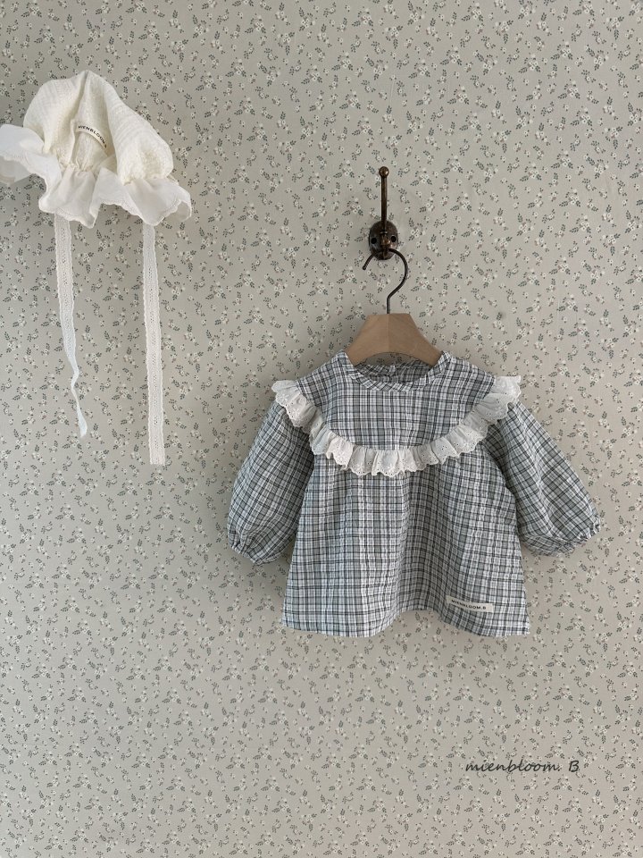 Mienbloom B - Korean Baby Fashion - #babyoutfit - Bebe Checked Mini One-piece - 5