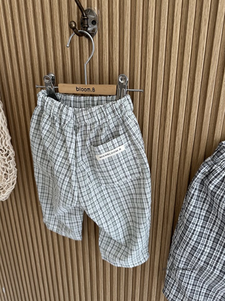 Mienbloom B - Korean Baby Fashion - #babyoutfit - Bebe Checked Daily Pants - 4
