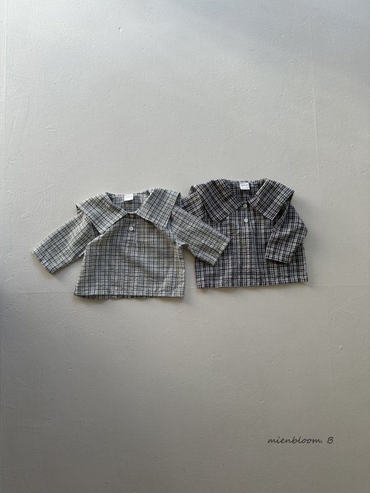 Mienbloom B - Korean Baby Fashion - #babyoutfit - Bebe Check Porter Shirt - 2
