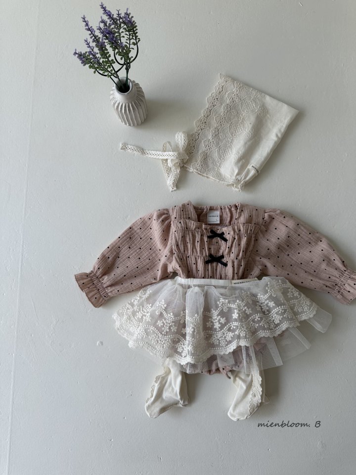 Mienbloom B - Korean Baby Fashion - #babyoutfit - Bebe Double Bonnet - 4
