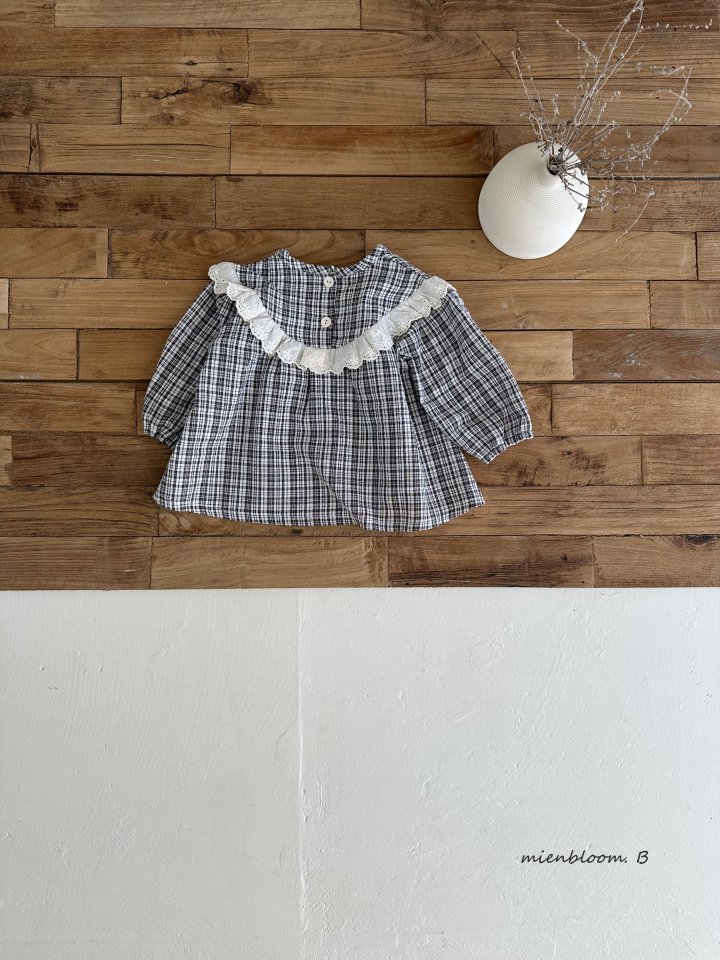 Mienbloom B - Korean Baby Fashion - #babywear - Bebe Checked Mini One-piece - 6