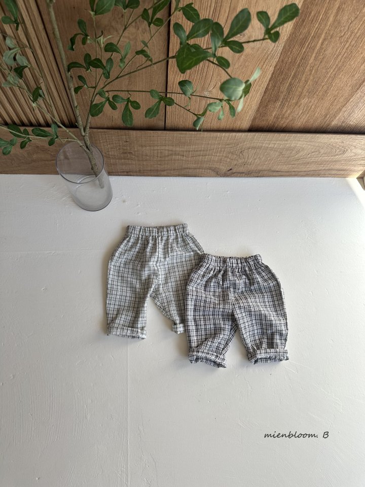 Mienbloom B - Korean Baby Fashion - #onlinebabyshop - Bebe Checked Daily Pants - 7