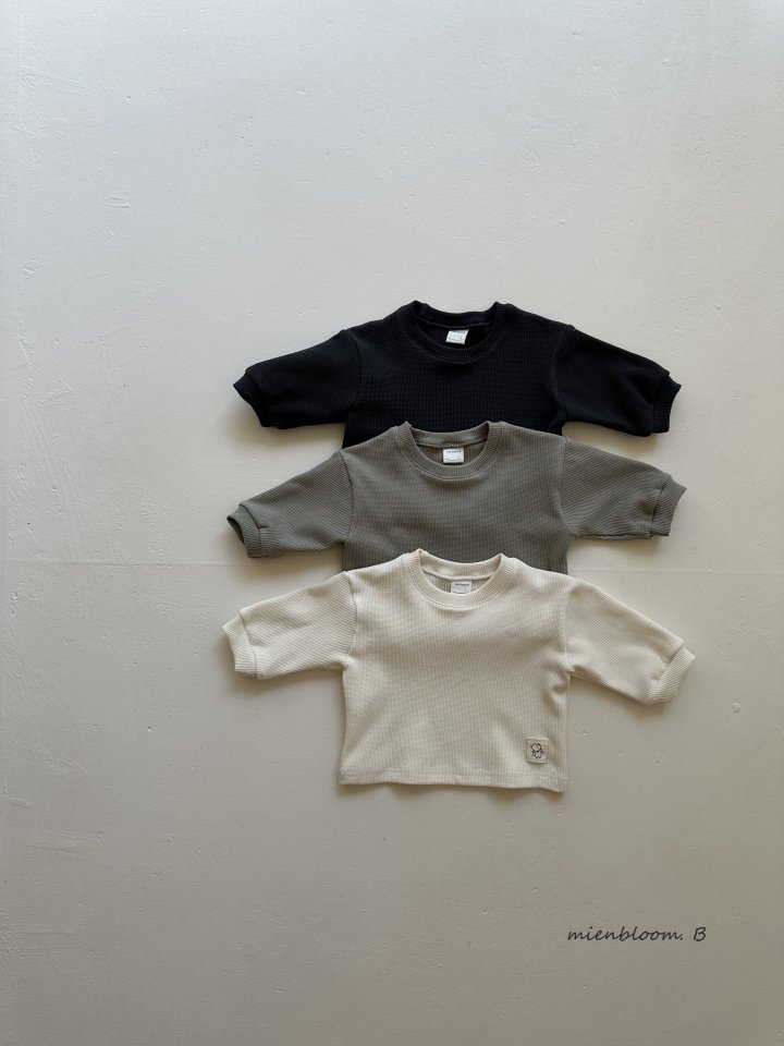 Mienbloom B - Korean Baby Fashion - #onlinebabyshop - Bebe Waffle Tee