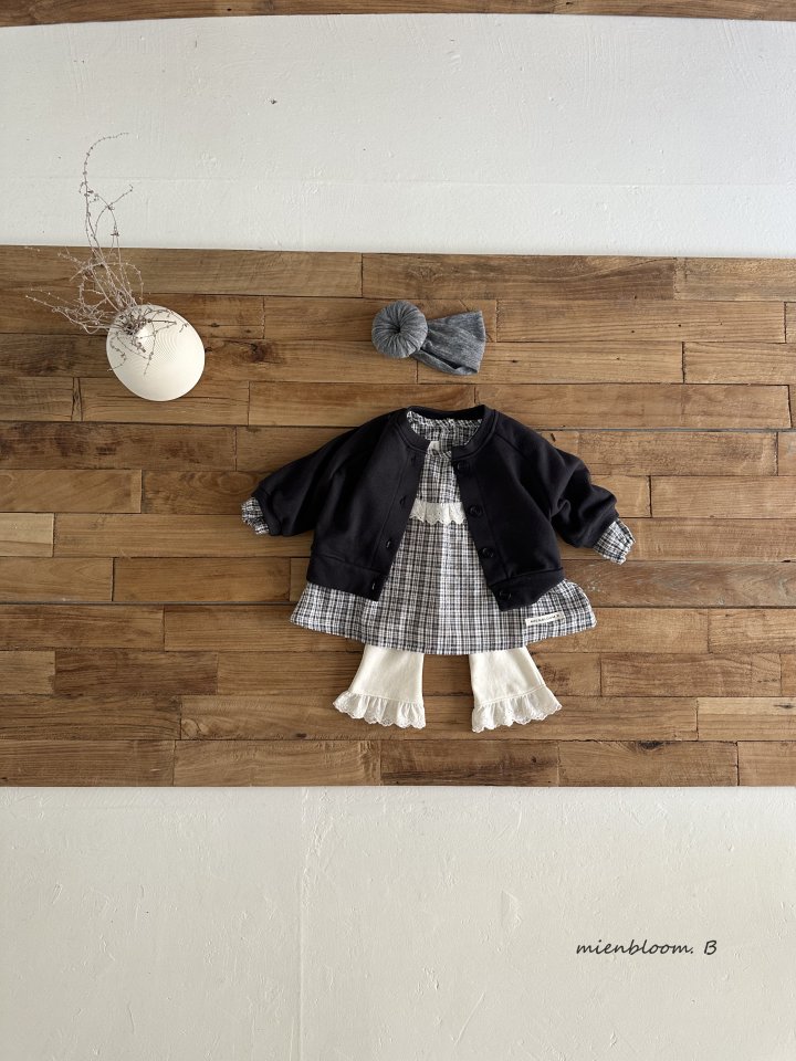Mienbloom B - Korean Baby Fashion - #smilingbaby - Bebe Checked Mini One-piece - 9