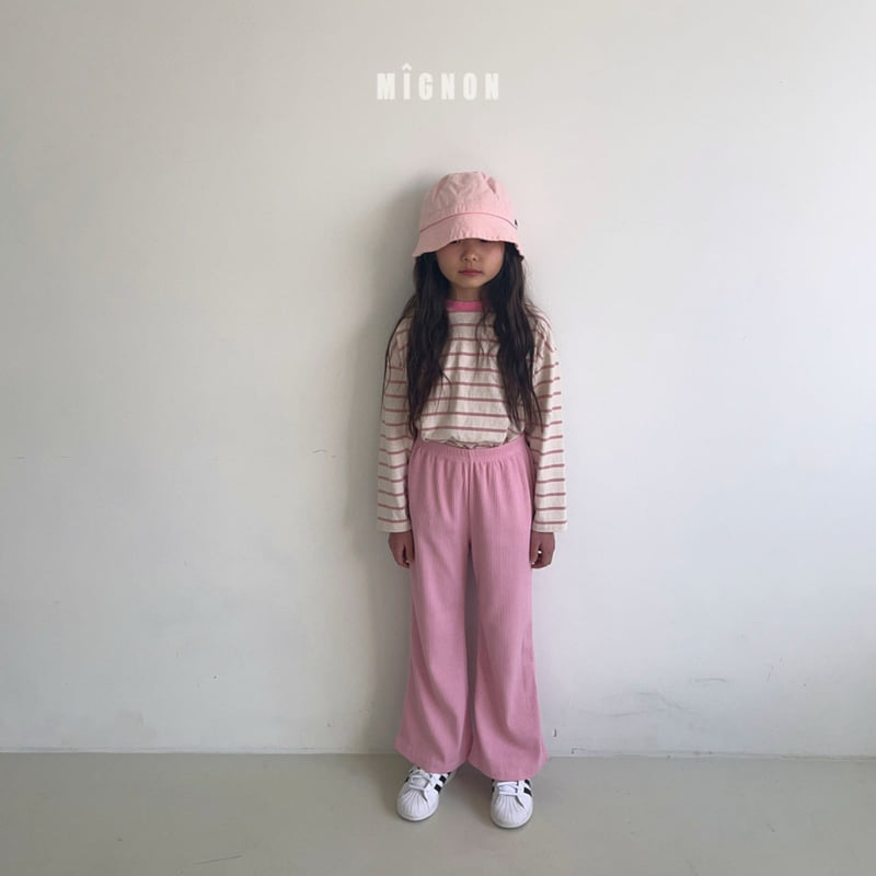 Mignon - Korean Children Fashion - #childrensboutique - Bonbon Ribbed Pants - 5
