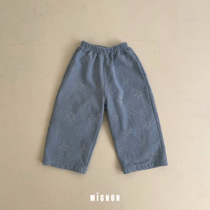 Mignon - Korean Children Fashion - #childrensboutique - Star Denim Pants