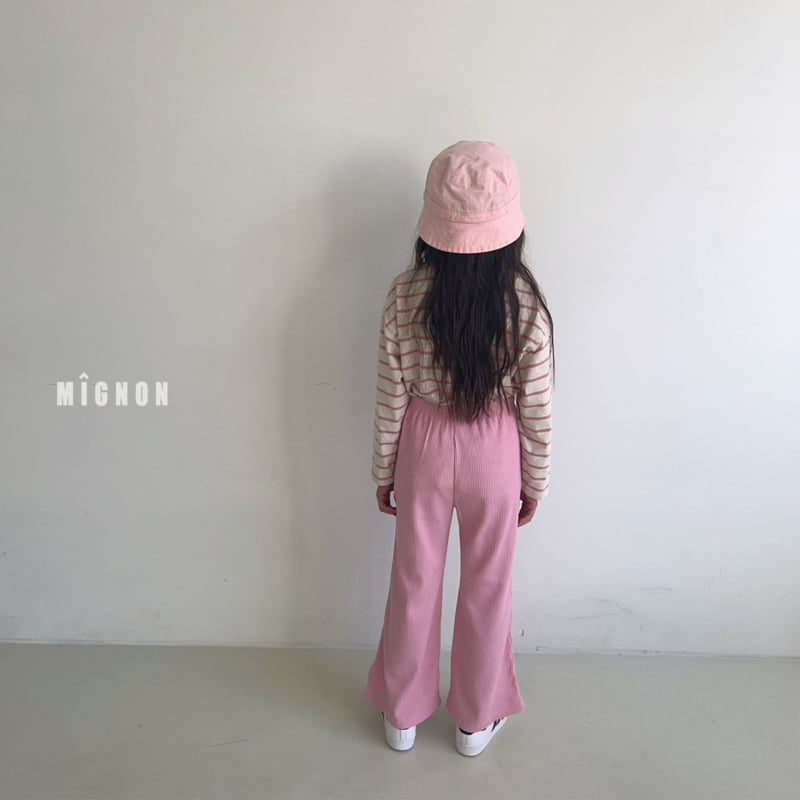 Mignon - Korean Children Fashion - #designkidswear - Bonbon Ribbed Pants - 6