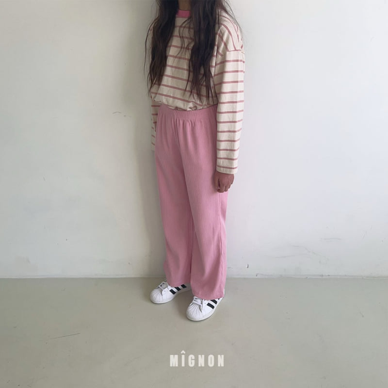 Mignon - Korean Children Fashion - #discoveringself - Bonbon Ribbed Pants - 7