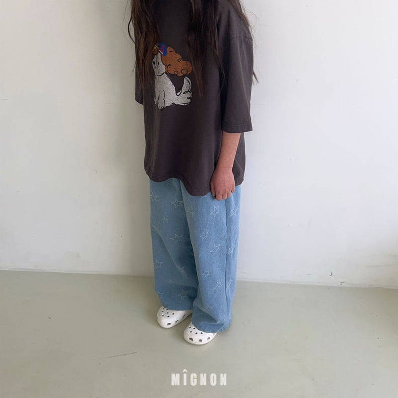 Mignon - Korean Children Fashion - #discoveringself - Star Denim Pants - 3
